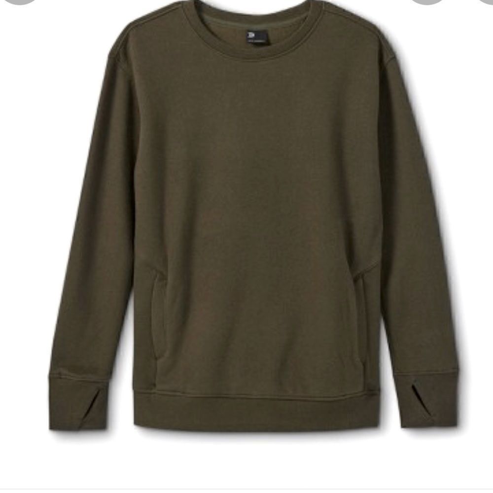 ALL IN MOTION Olive Green Fleece Pullover Sweater-XL NWT